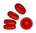 Vector red blood cells. Erythrocytes isolated on white background Royalty Free Stock Photo